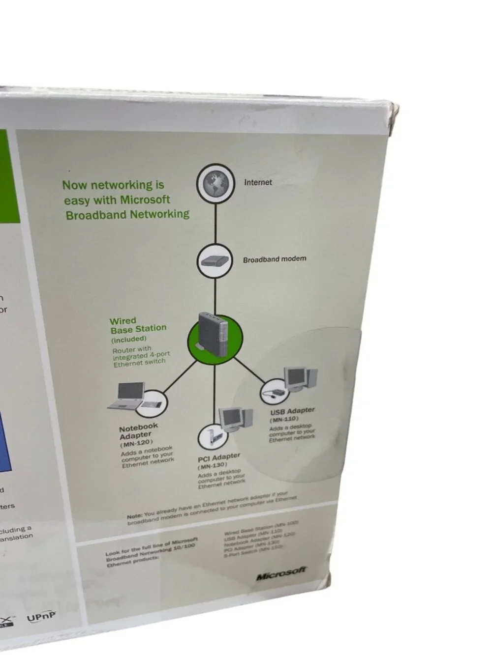 Microsoft MN100 wired base station router 10/100 ethernet vtg sealed SKU 10-799